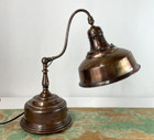 Antique Vtg Brady Lite Arts Crafts Table Desk Lamp Deco Copper Mazda Medical Sun