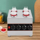 Stainless Steel Electric Sauce Warmer With 4 Pots   Adjustable Temperature