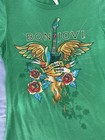 Bon Jovi The Circle Tour Women s Fitted Size Small Green Concert T-shirt  b25 