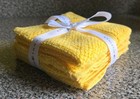 Tommy Hilfiger Wash Towel Set Of 3  Yellow  100  Cotton  13in    13in New