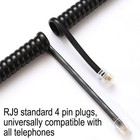 Telephone Cord  Phone Cord handset Cord  Black  2 Pack  Universally Compatible