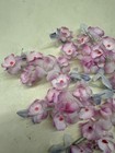 Small Millinery Pink Variegated Purple Sprays Of Flowers - 3 Sprays - Vintage