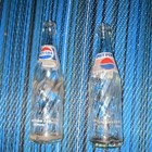 Vintage Pepsi And Diet Pepsi Acl Swirl Clear  Glass Bottles 
