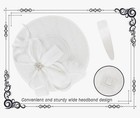 Dressfan Fascinator Women   s Hat Kentucky Derby   Church  Etc  White