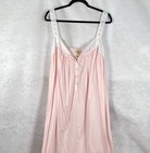 Vintage Victoria   s Secret Nightgown Large Pink Gold Label Cotton Prairie
