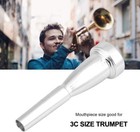 Trumpet Mouthpiece  Professional Musical Instrument Accessory  Bullet Silver 