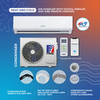 18000 Btu Mini Split Ac Heat Pump Ductless Prime Wifi 14 Seer 220v W install Kit