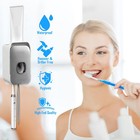 Automatic Toothpaste Dispenser Toothbrush Holder 2 In 1 Set With Super Gray 