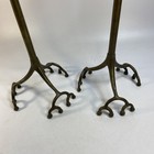 Vintage Silvestri Brass Candle Holder Bird Claw Feet Handcrafted Castlecore 20 