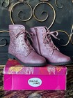 Rachel Shoes Belle Rose metallic Boots W  Zipper Toddler Girls Size 2 m  New