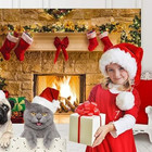 Christmas Fireplace Backdrop Christmas Backdrops For Photography Christmas Photo
