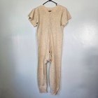 Vintage 20s 30s Jc Penney Needle Wool Cotton Union Suit Size 40 Oatmeal Thermal