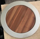 Rare Vintage Christofle 18  Large Round Walnut   Silve Platter Tray