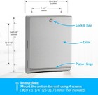 Bobrick Stainless Steel Paper Towel Dispenser Surface Mount Classic Series B-262