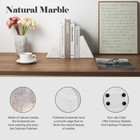 Karibiber Marble Book Ends Decorative  Unique Bookends For Shelves  White Stone
