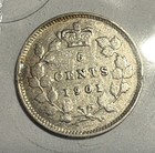 1901 Canadian Sterling 5 Cent - Victoria - Canada  925 Silver Five Cents