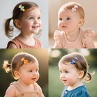 60pcs Baby Girl Hair Bows 1 6 Inch Mini Tiny Small Fully Lined Clips For Infant