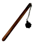 Medieval 10  Chain   Spiked  Metal Single Mace Ball 18   Handle See Description 