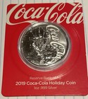 2019 Coca-cola Santa 1 Ounce  999 Silver Holiday Coin