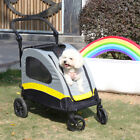 Pet Stroller For Cats dogs Jogger Wagon 4-wheel Dog Stroller Detachable Folding
