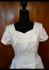 Mary s Bridal Wedding Dress Ivory gold Size 10 Emb bead Satin   2952