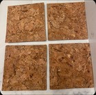 Vintage Handmade Cork Coasters With Woodland Animals Set Of 4 Euc