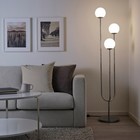 Ikea Simrishamn Floor Lamp  Chrome Plated opal Glass      504 377 73  New