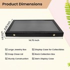 Novel Box Snap-close Acrylic Lid Black Jewelry Display Case 14 75  X 8 25  X   