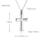 Cross Urn Necklace For Ashes Men Women Cremation Jewelry Ashes Pendant For Women
