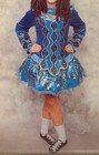 Irish Dance Blue Competition Dress Set W  Socks  Headpiece