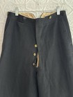 Antique Men   s Wool Trousers Black Back Buckle Button Fly Victorian Era Pants