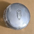 Antique  b Saart Brothers Sterling Silver   Cut Glass Vanity Dresser Powder Jar