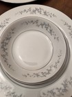 Forget Me Not Blue Japan Dinner Plate  Dessert Plate  And Fruit Bowl Lot Of 4   