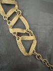 Vintage St  John Collection Belt Womenlarge Brushed Gold Chain Link Adjustable