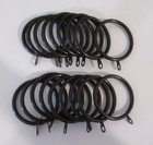 Unbranded 2  Diameter Bronze Metal Window Drapery Curtain Rod Rings Set Of 18