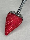 Antique Victorian Sterling Silver Top Strawberry Emery American Circa 1890s