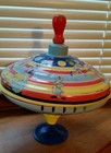 Vintage Schylling Metal Tin Toy Top - Circus 