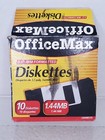 Lot Of 7 Office Max Diskettes 1 44 Mb 3 5  Ibm Formatted W  Damaged Box Om98535