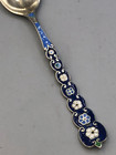 Reed   Barton Sterling Silver Collectible Demitasse Spoon 3 25   Enameled