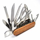 Swiss   Navy Style Pocket Knife Multi Tool Red  Black  Brown