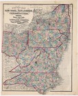 1875 Map  Ohio - North Carolina - Virginia - West Virginia - Maryland  Original