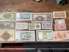 Lot Of 14  Bank Notes 20th Century  Vintage Currency Asia  Germany  Greece