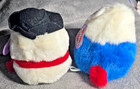Vintage Swibco Puffkins Patriot Eagle   Flurry Snowman Plush Lot W Tags 1994 Nwt