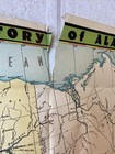 1936 Territory Of Alaska Steamship Company Map Vintage Mccaffrey Damaged