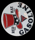 Porcelain Red Hat Enamel Sign 30x30 Inches Double Sided