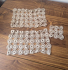 3 Vintage Hand Tatted Doilies Table Mats Coaster Handmade Tatting Cottage