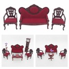 Mini Dollhouse 1 12 3pcs Wooden Miniature Furniture Sofa Chair Decor Living Room