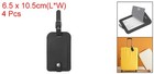 4 Pack Luggage Bag Tags Pu Leather Suitcase Name Tags Travel Id Label Black
