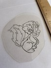 Vintage Acetate Tattoo Stencil 60 s-70 s Skunk