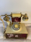 Vintage Deco-tel French Provincial Style Floral Gold Brass Rotary Phone